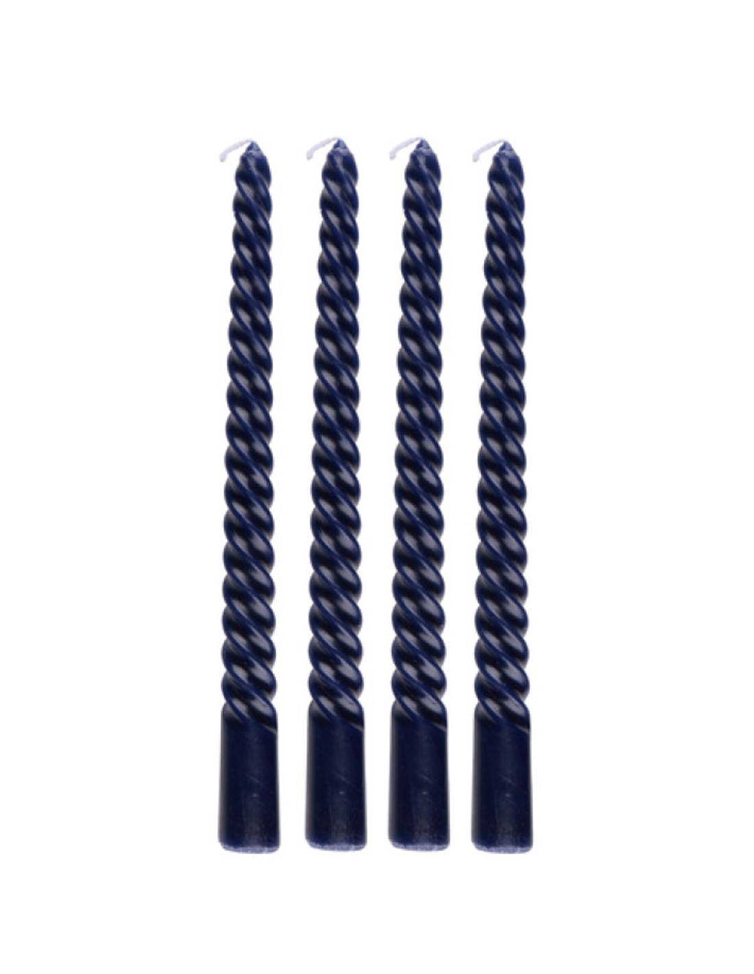 Κερί ελικοειδές μπλε σκούρο 4 τμχ 2x25cm
