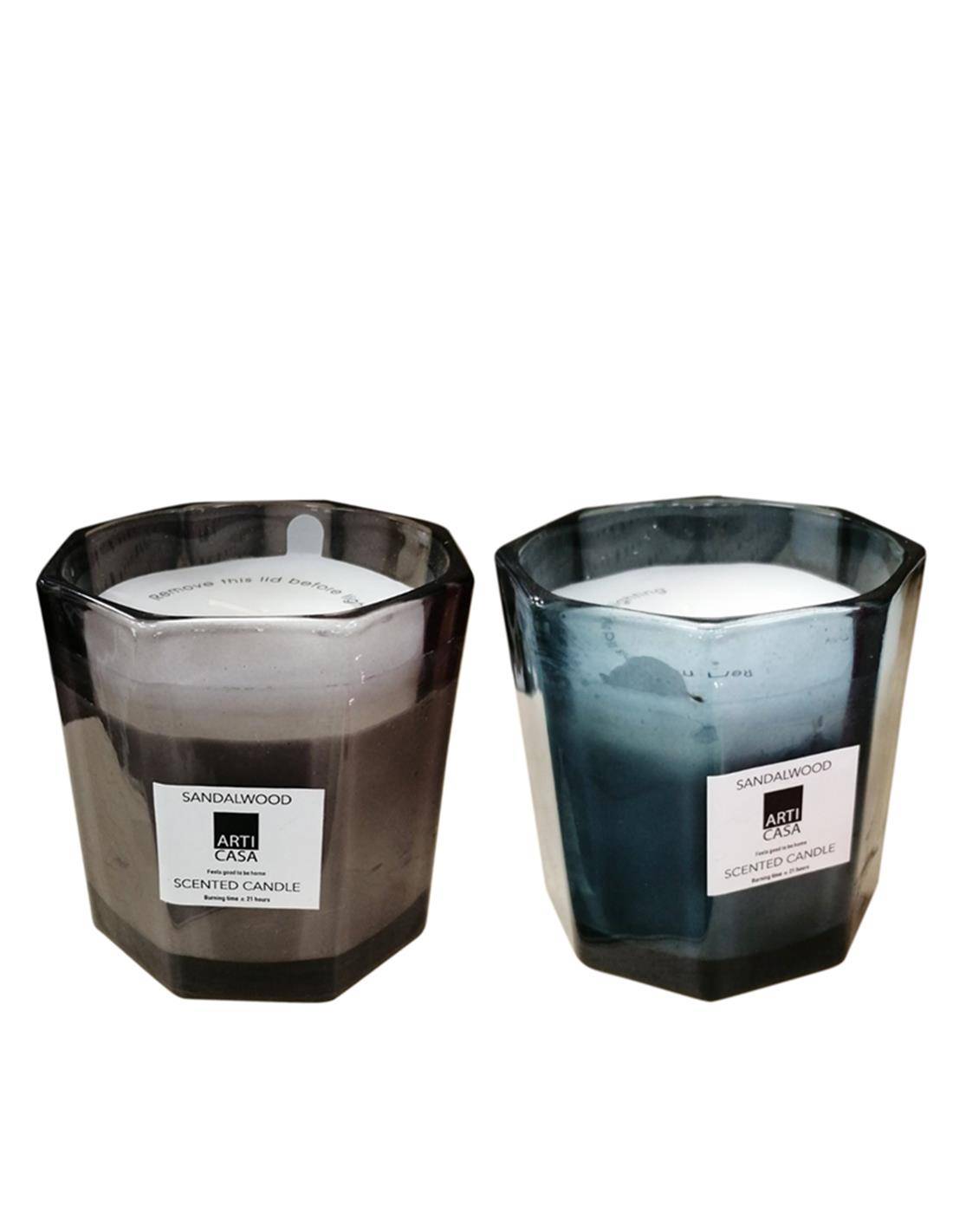 Κερί σε γυάλ.χρωμ.ποτήρι 3χρώμ. Φ11,2Η11cm