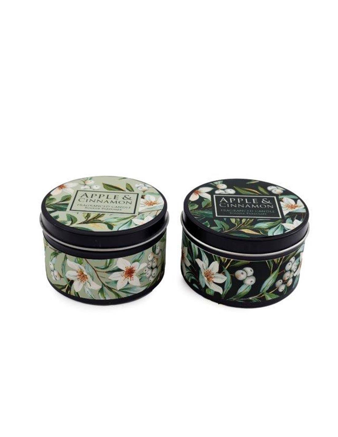 Κερί σε μεταλ.κουτί φασκόμηλο 2χρώματα 8x5cm