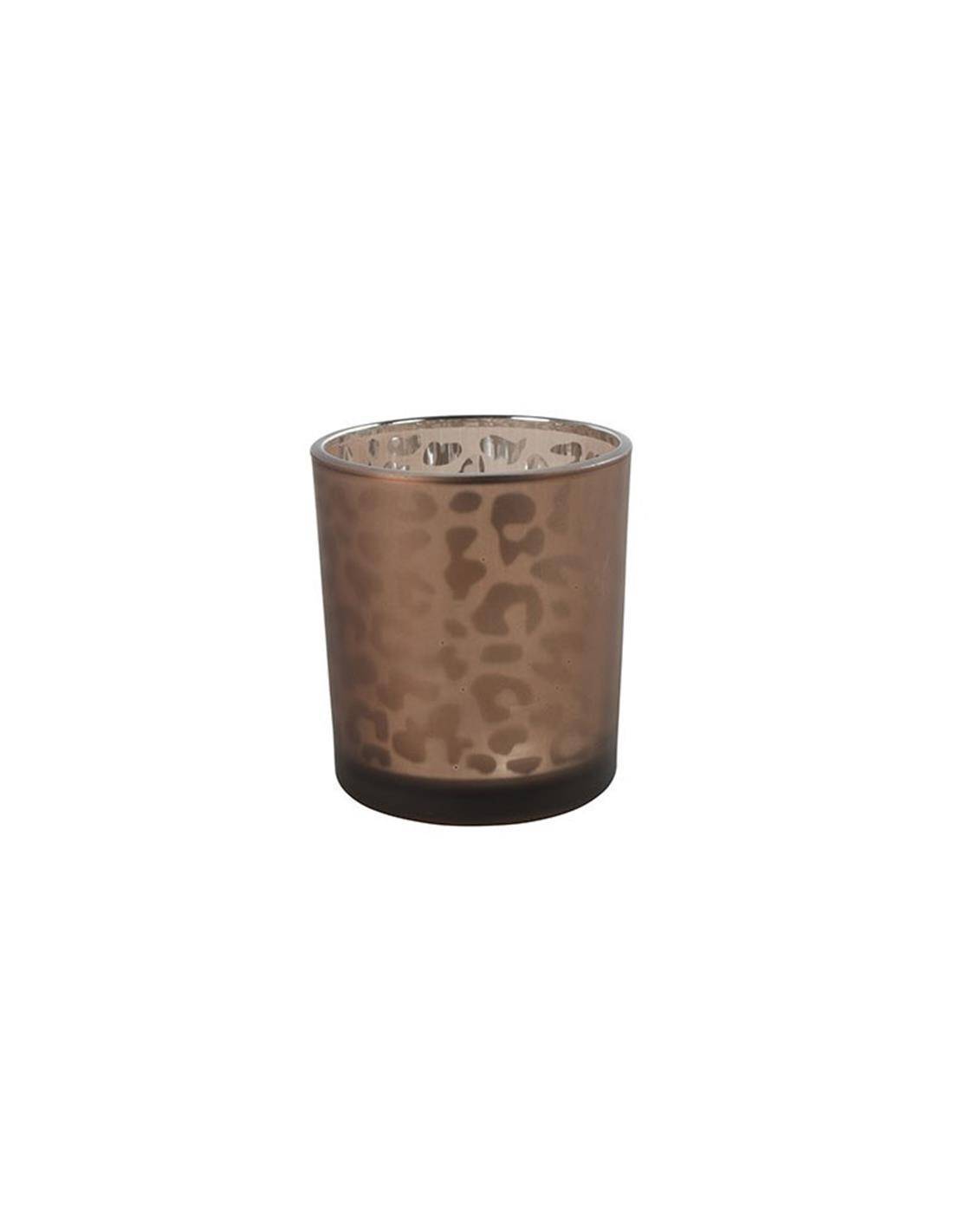 Κηροπήγιο γυαλ.καφέ bliss 7Χ8