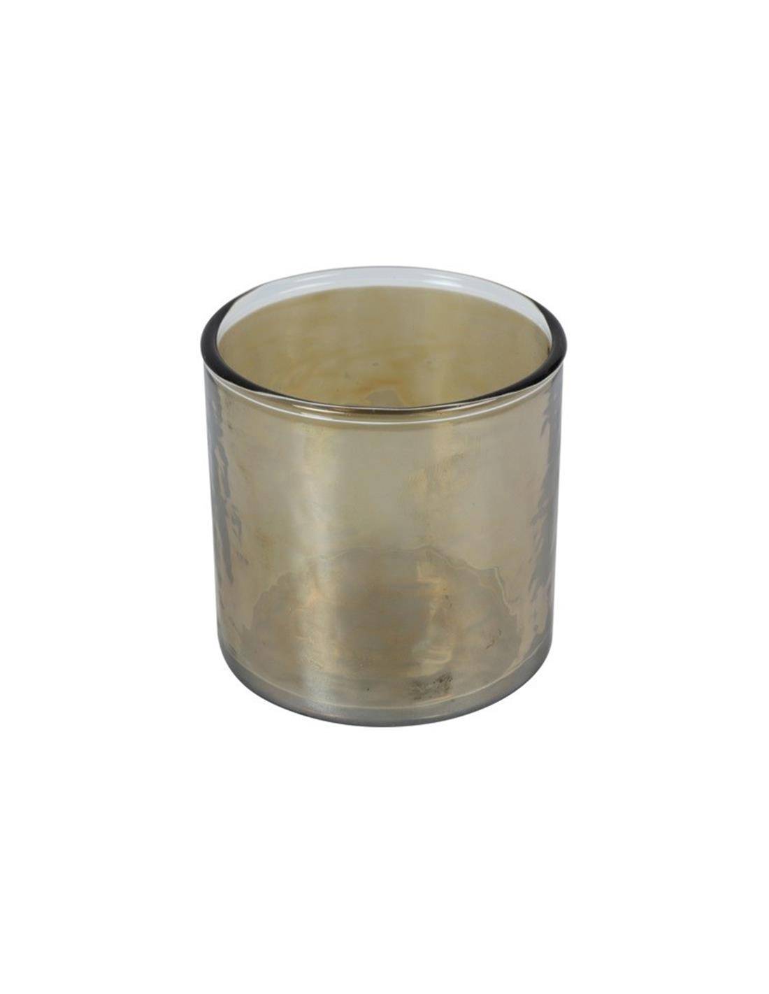 Κηροπήγιο γυαλ.ποτήρι καφέ Φ8Η8cm