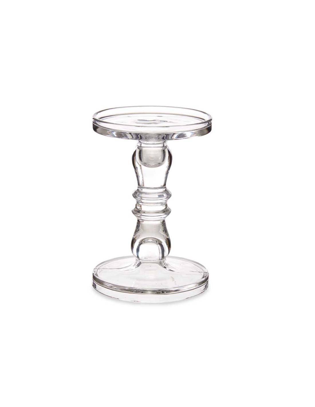 Κηροπήγιο γυάλινο διάφανο 13x19cm