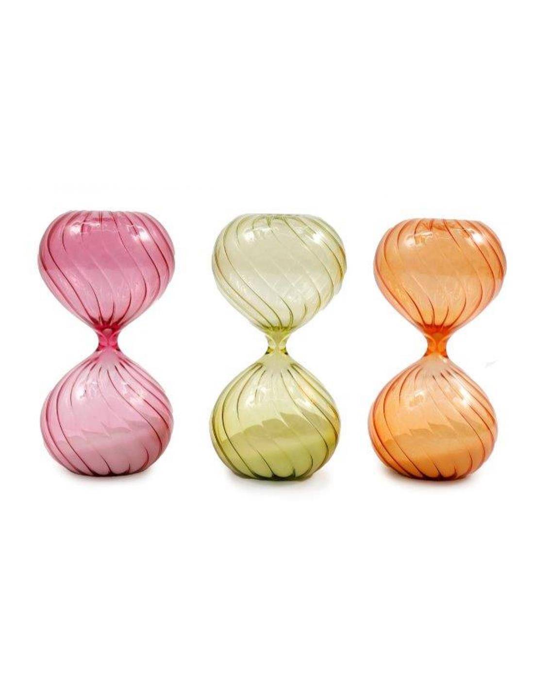 Κλεψύδρα γυάλινη 3χρωμ. Φ7,5Η15cm