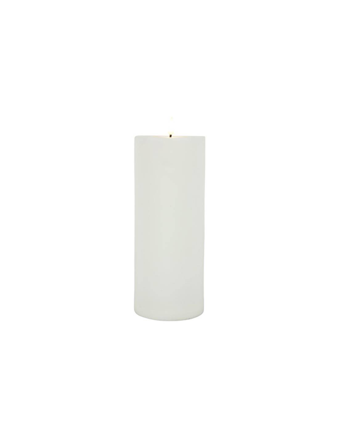 Κορμός κερί εξωτ.χώρου LED 10Χ27,5 λευκό / remote control/timer/3AA