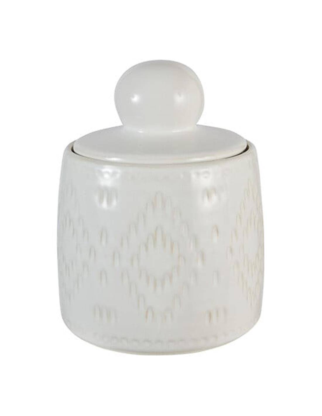 Κουτί με καπάκι κεραμικό μπεζ 15,2x19cm