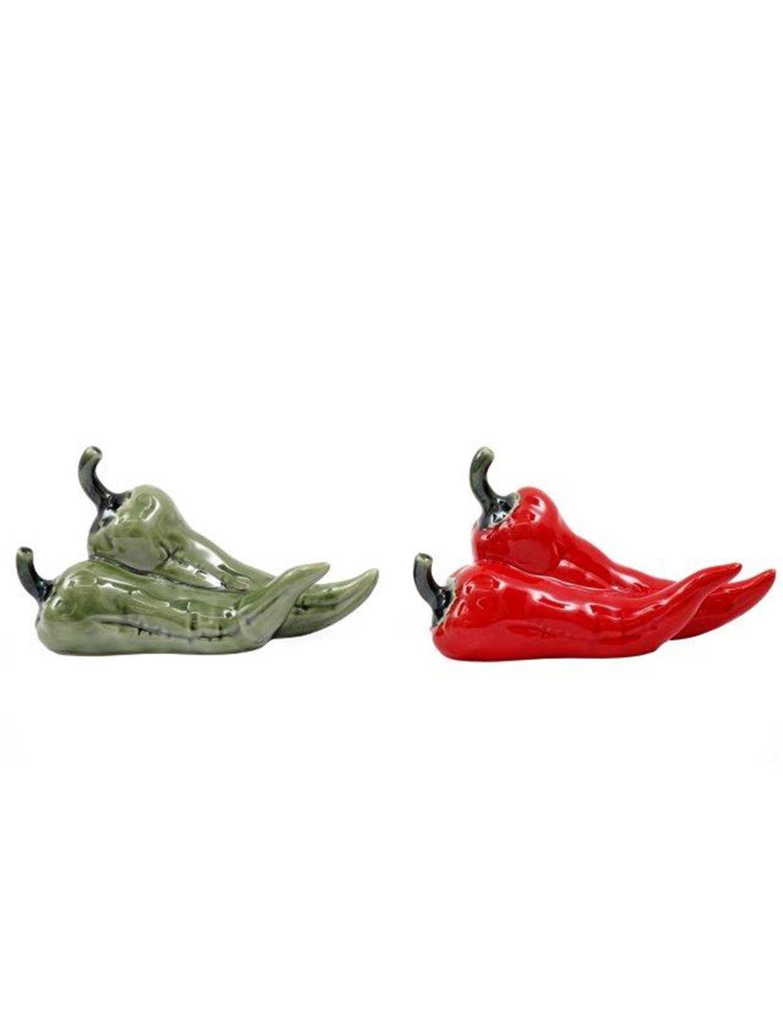 Πιπεριές chilli κεραμικές 2 χρώματα 16.5 x 7 x 9 cm