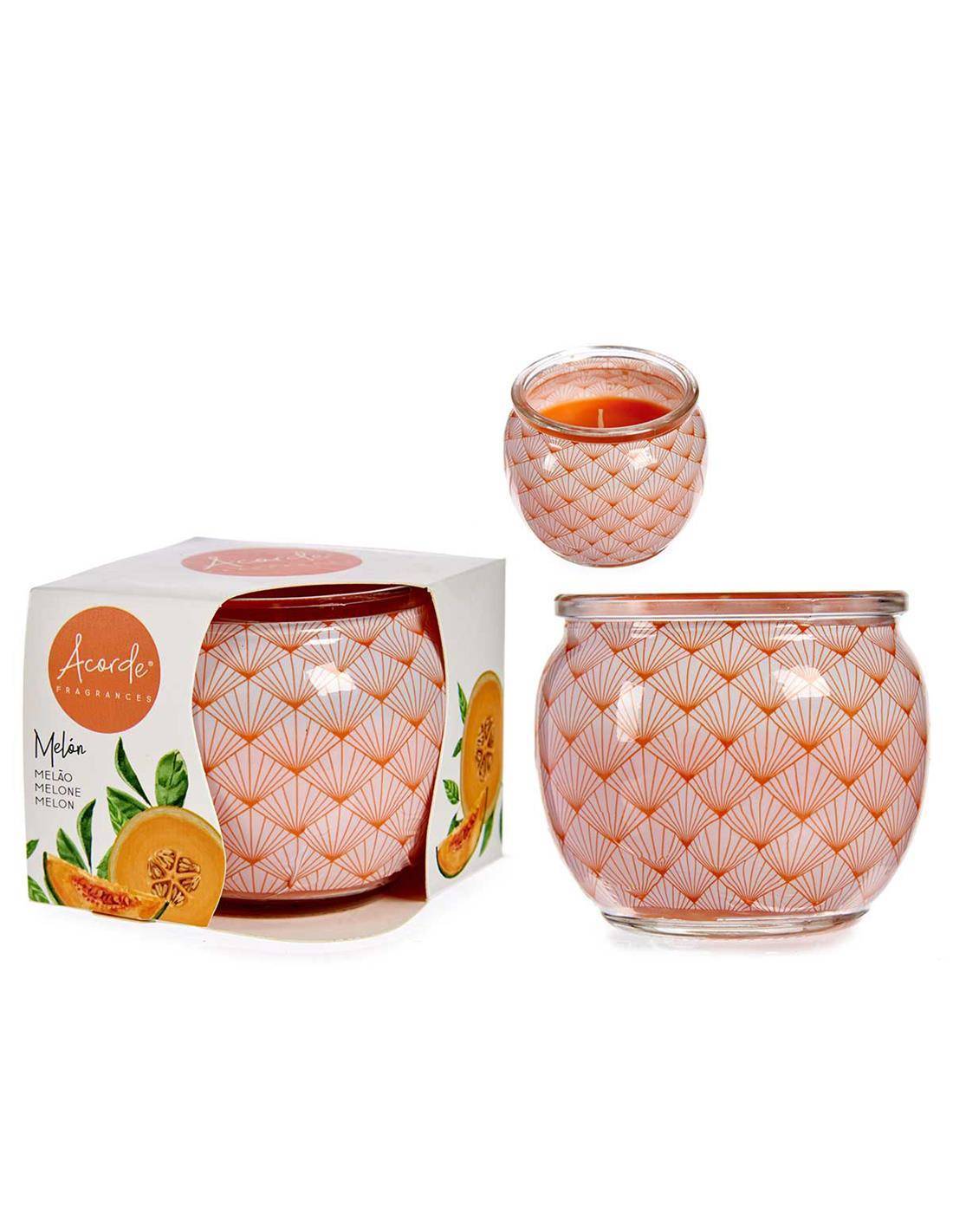 Κερί MELON σε γυάλινο ποτήρι Φ7,5Η6,3cm