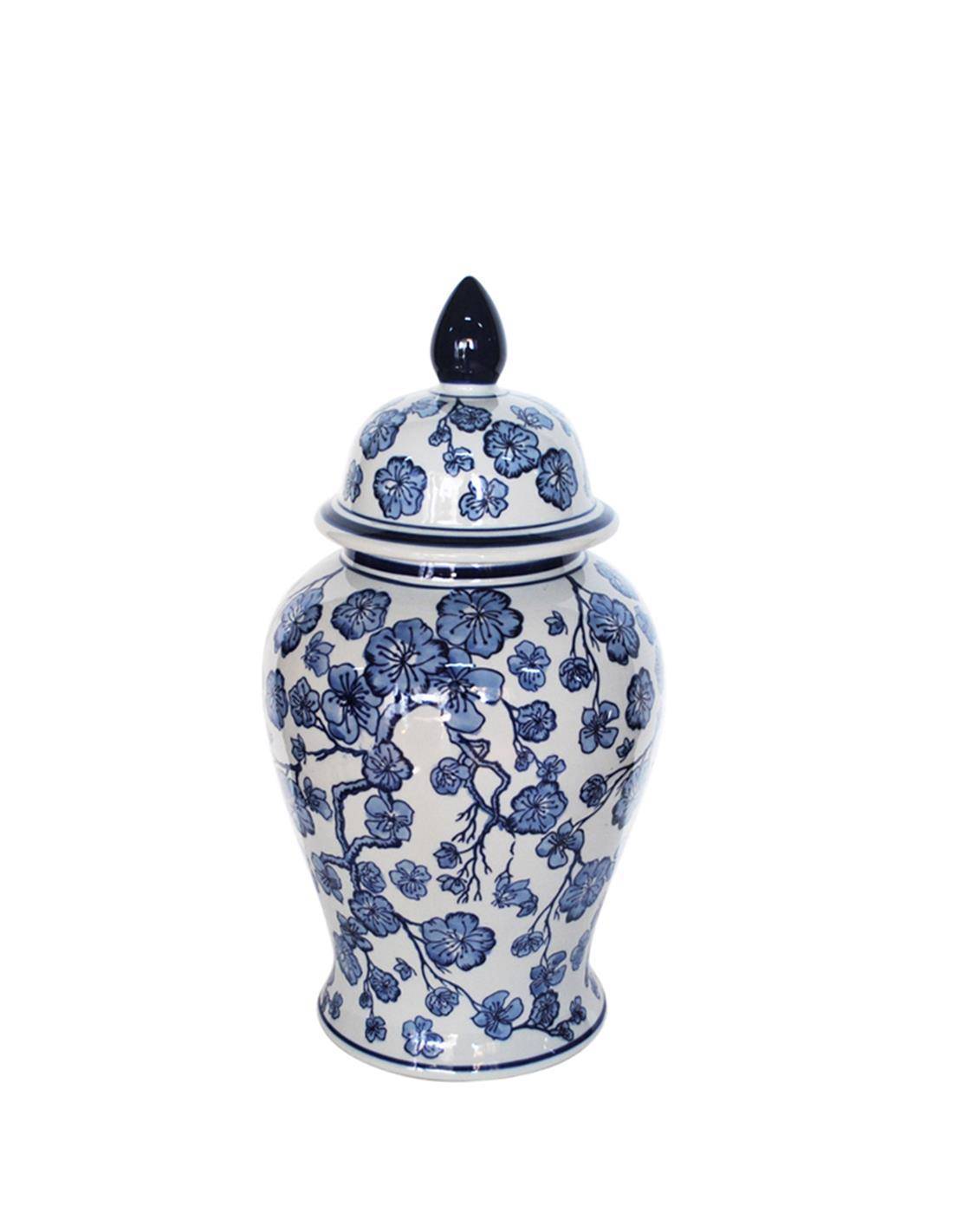 Ποτίς blue porc.flower 18Χ36cm