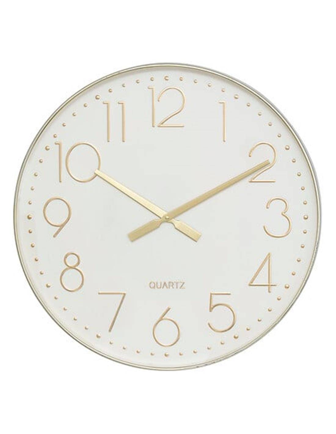 Ρολόι τοίχου λευκό/χρυσό Φ51cm