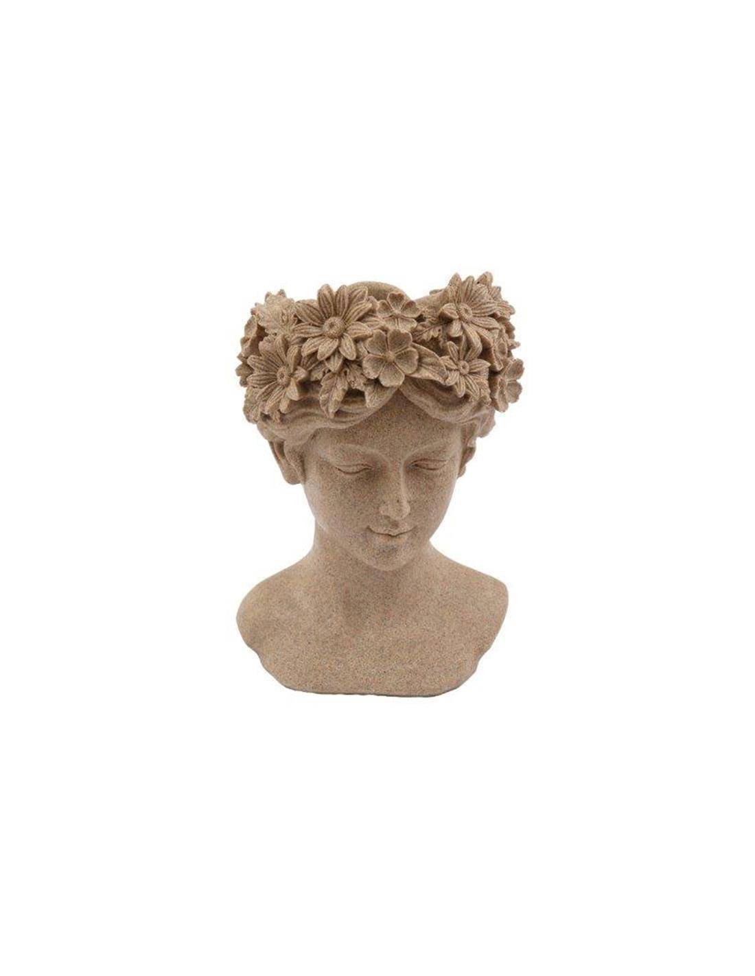 Κασπω κεφάλι γυναίκας με λουλούδια 18.5X18X27.5cm