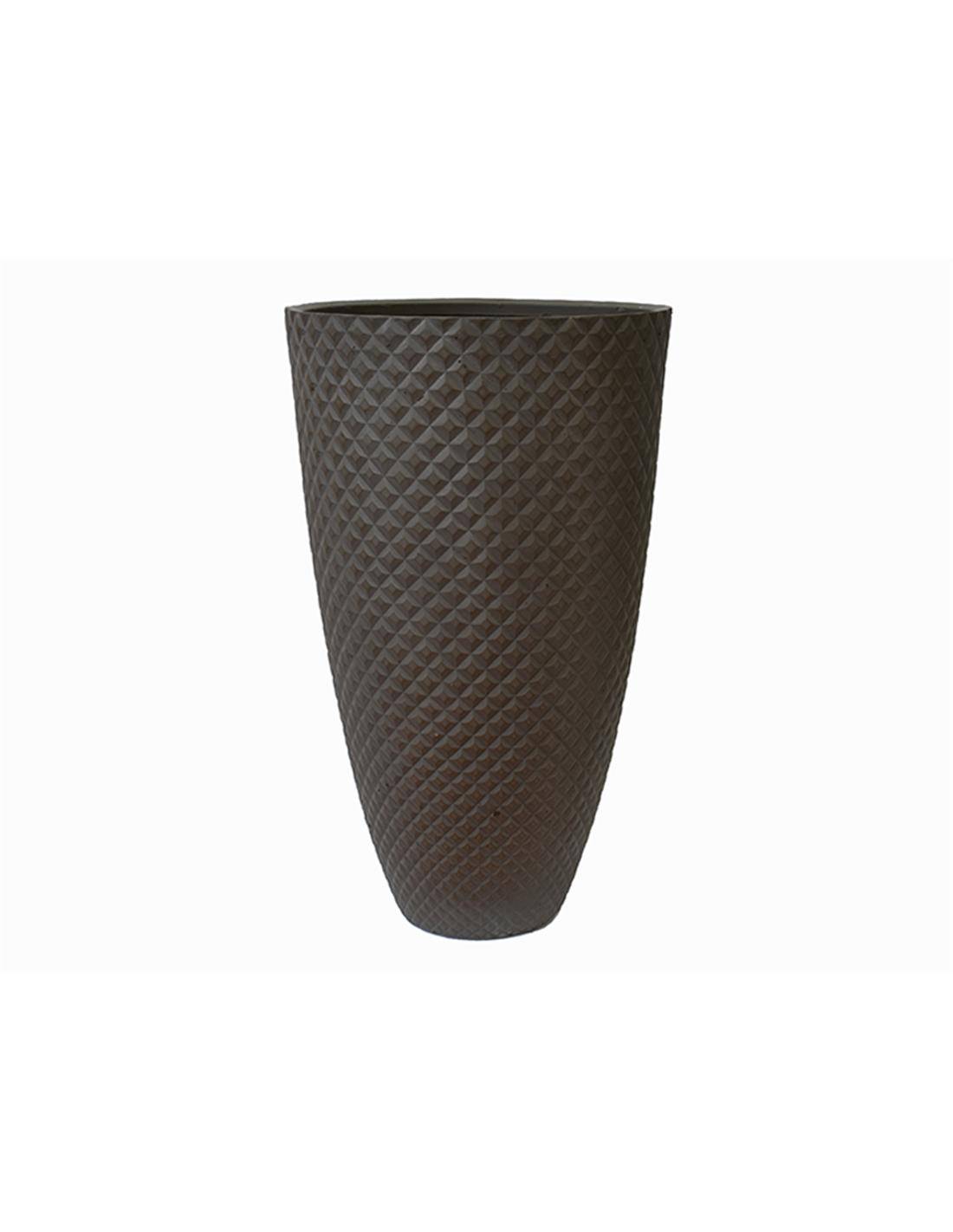 Γλάστρα fibreclay diamond καφέ χρ. Φ50Χ84