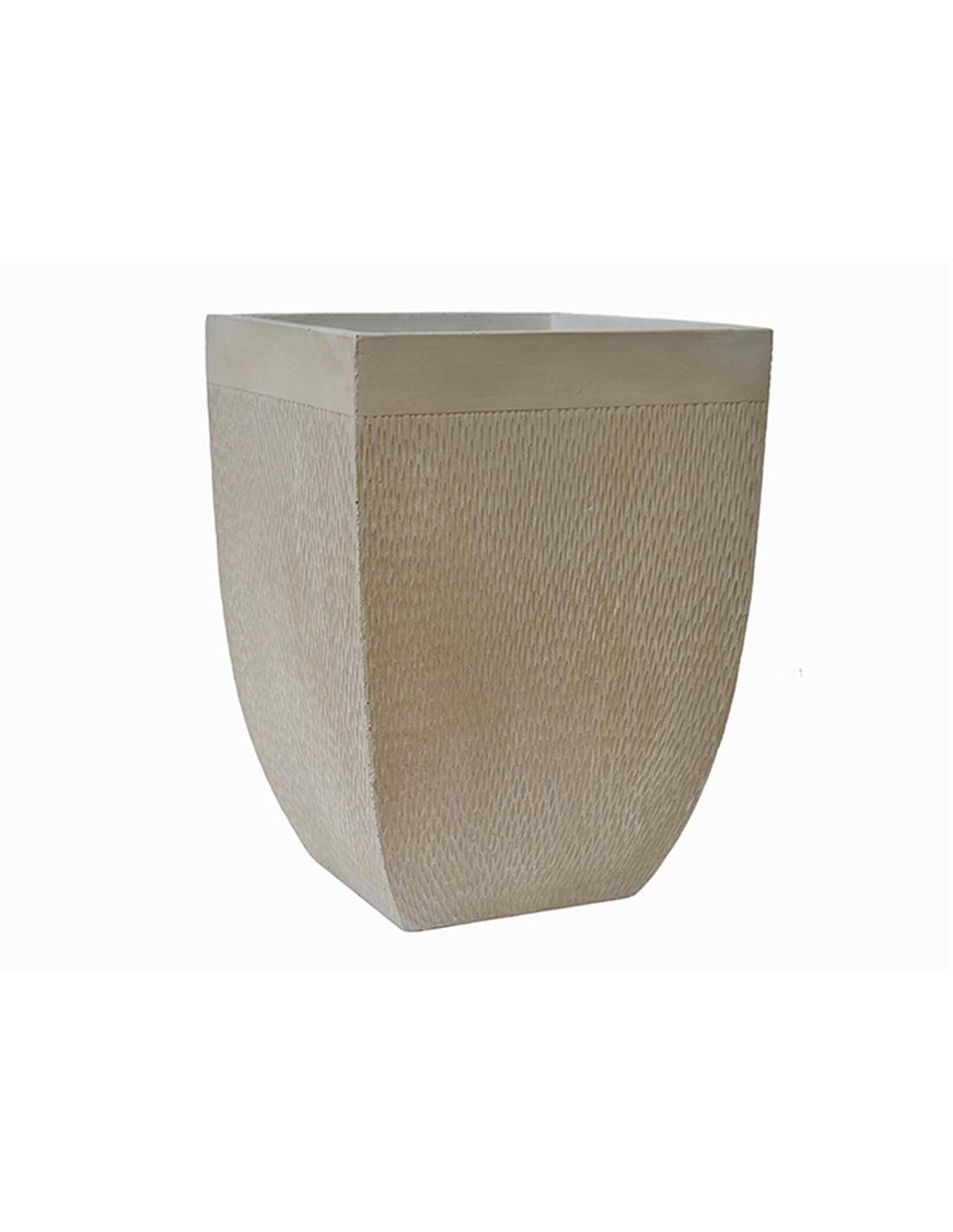 Γλάστρα fibreclay rain τετρ. μπεζ χρ.  36Χ36Χ49