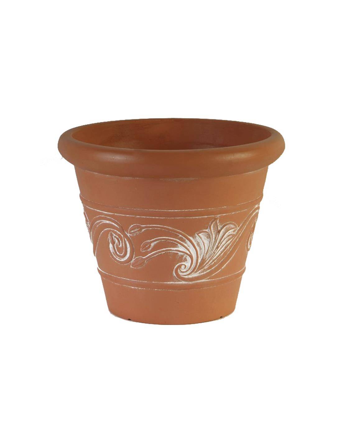 Γλάστρα PU "AMALFI" τερακότα Φ40εκ.