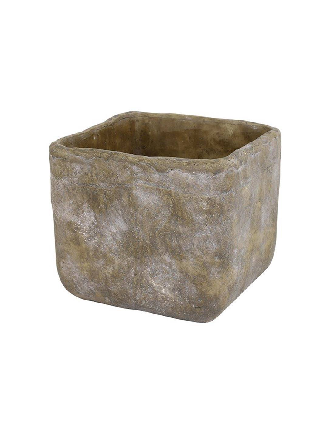 Κασπώ κεραμ.πέτρα καφέ γκρι 17,5Χ17,5 Η15cm