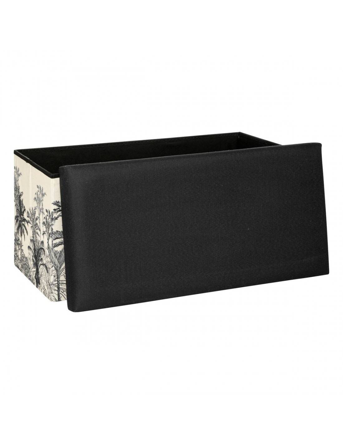 Σκαμπώ με αποθ.χώρο μαυρόασπρο 76Χ38Χ38