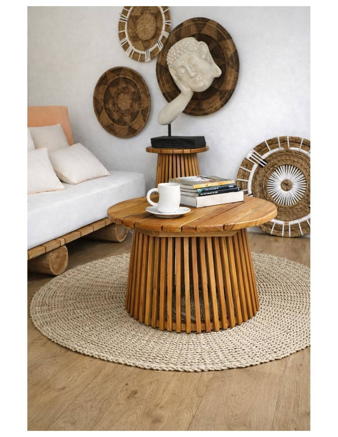 Τραπέζι σαλονιού "KENTANA" Teak wood 60x40 cm