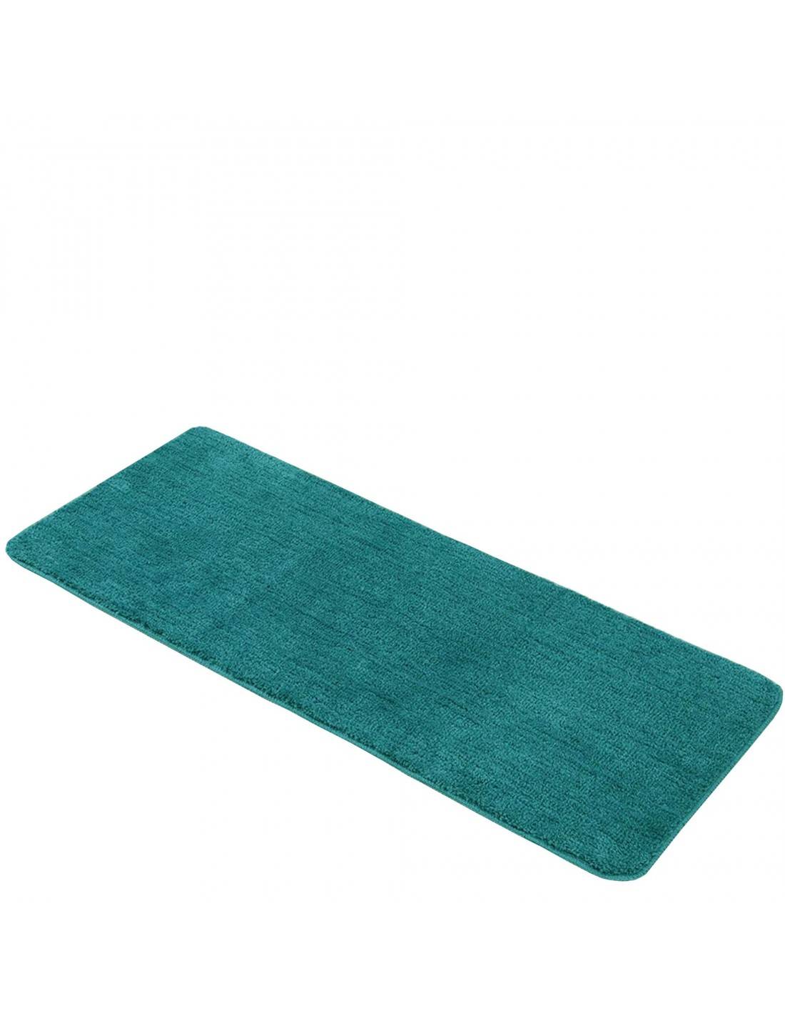 Χαλί μπάνιου microfibre  50X120 μπλε peacock