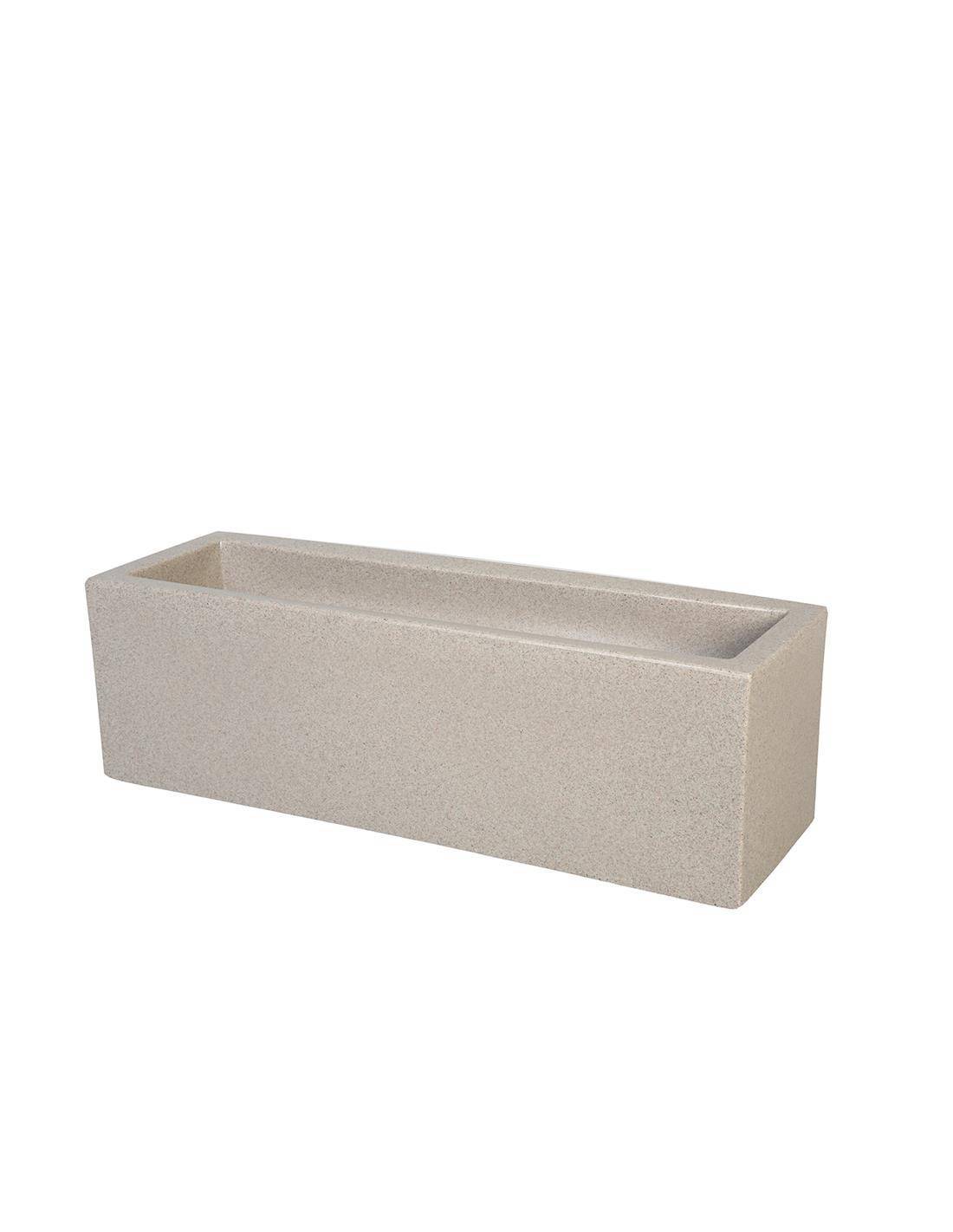 Ζαρντινιέρα CUBE double wall stone 100X45X45