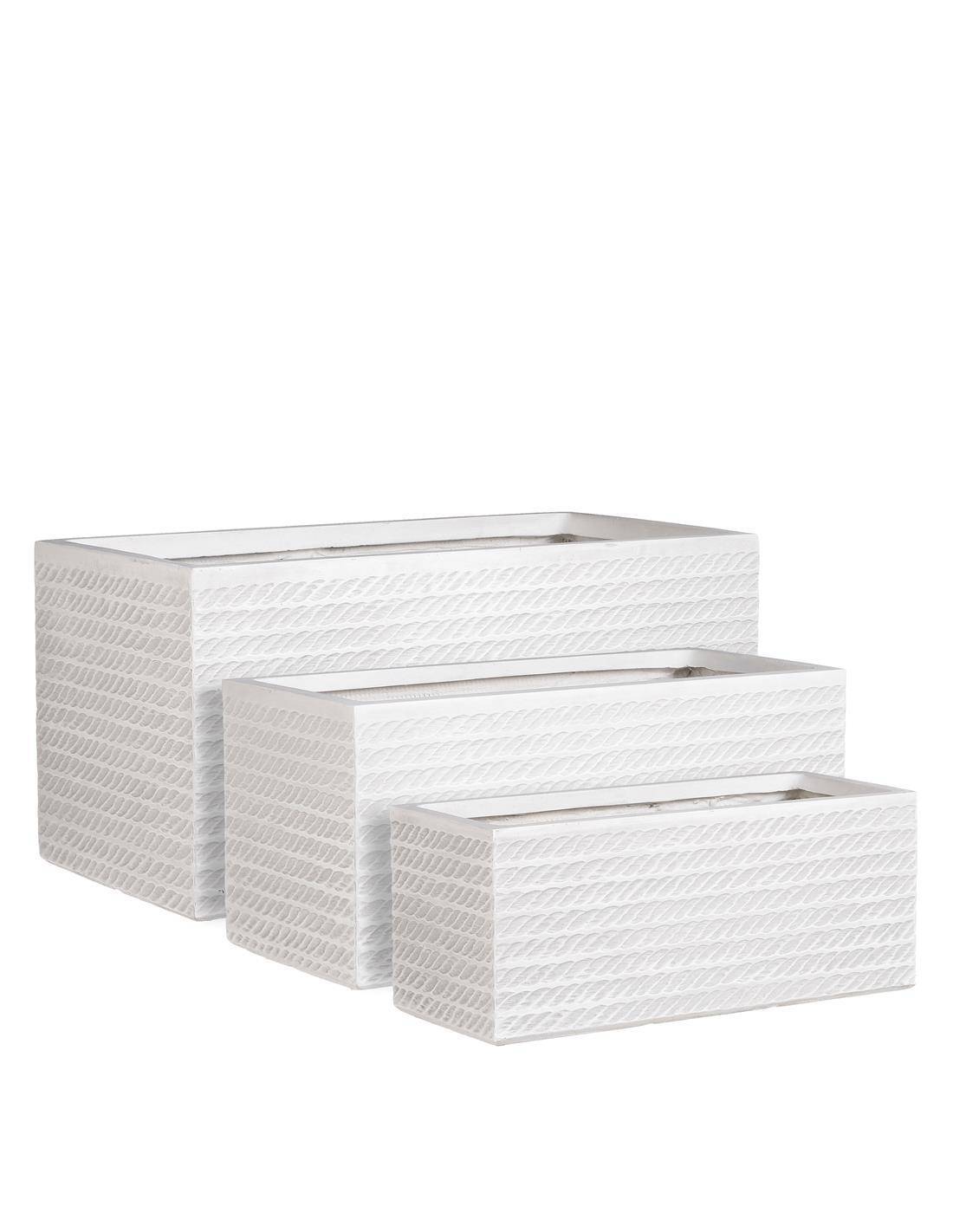 Ζαρντινιέρα κεραμ.λευκή 74Χ37Χ37