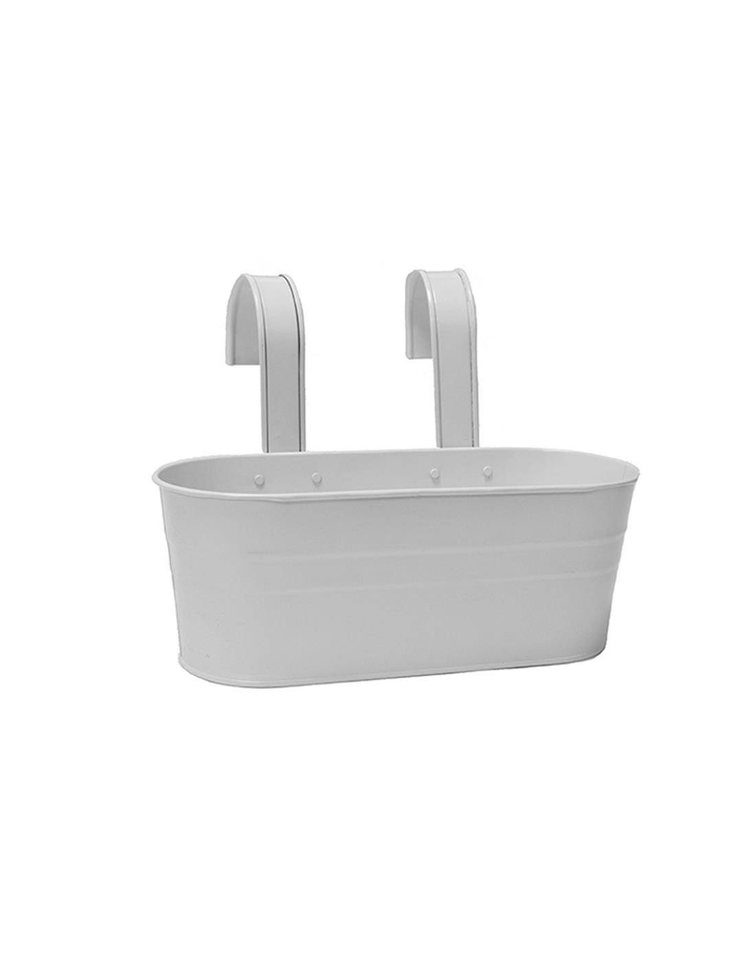 Ζαρντινιέρα κρεμαστή λευκή 30Χ13Χ11