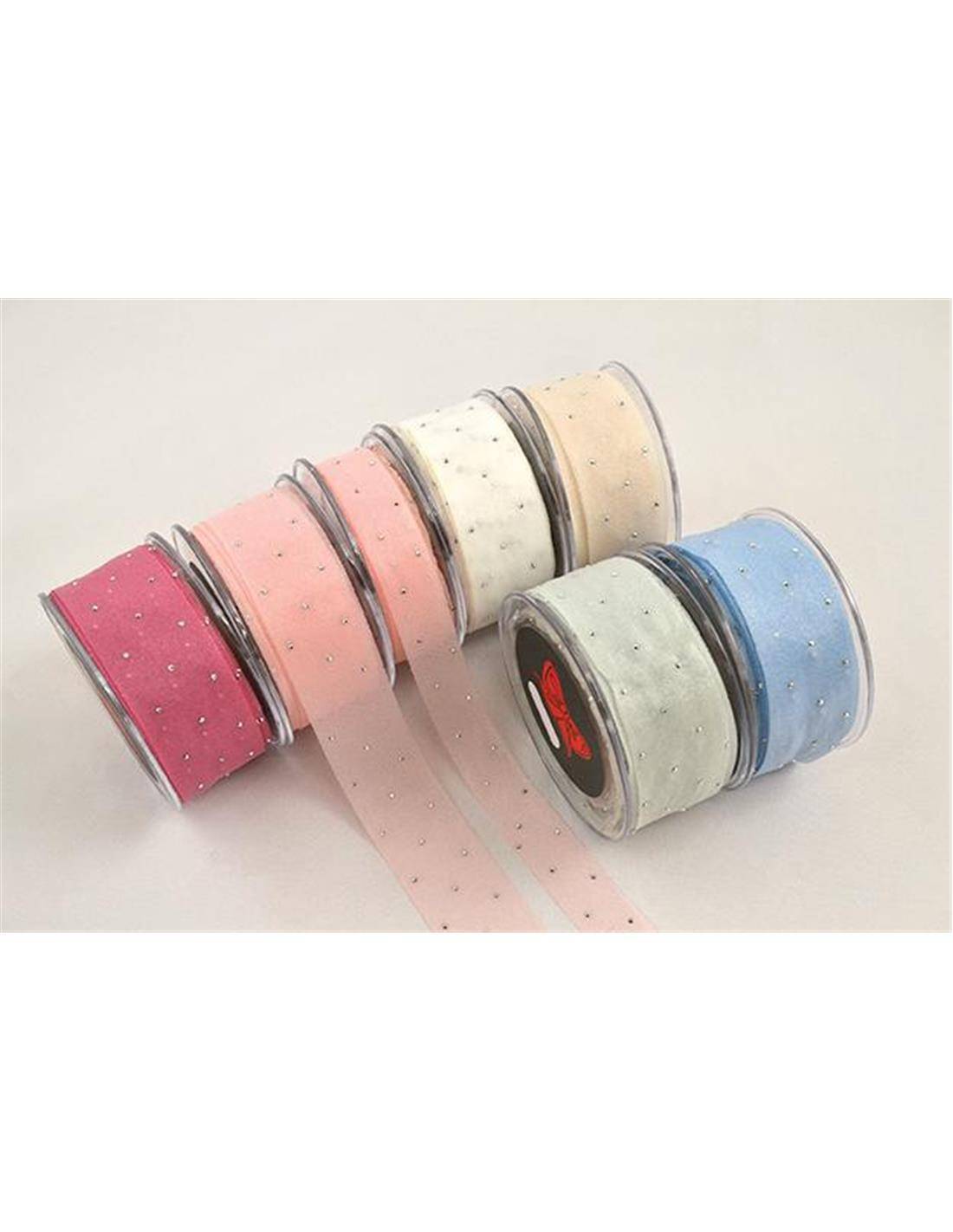 ORGANZA RIBBON WITH DIMONDS 35mmX18m