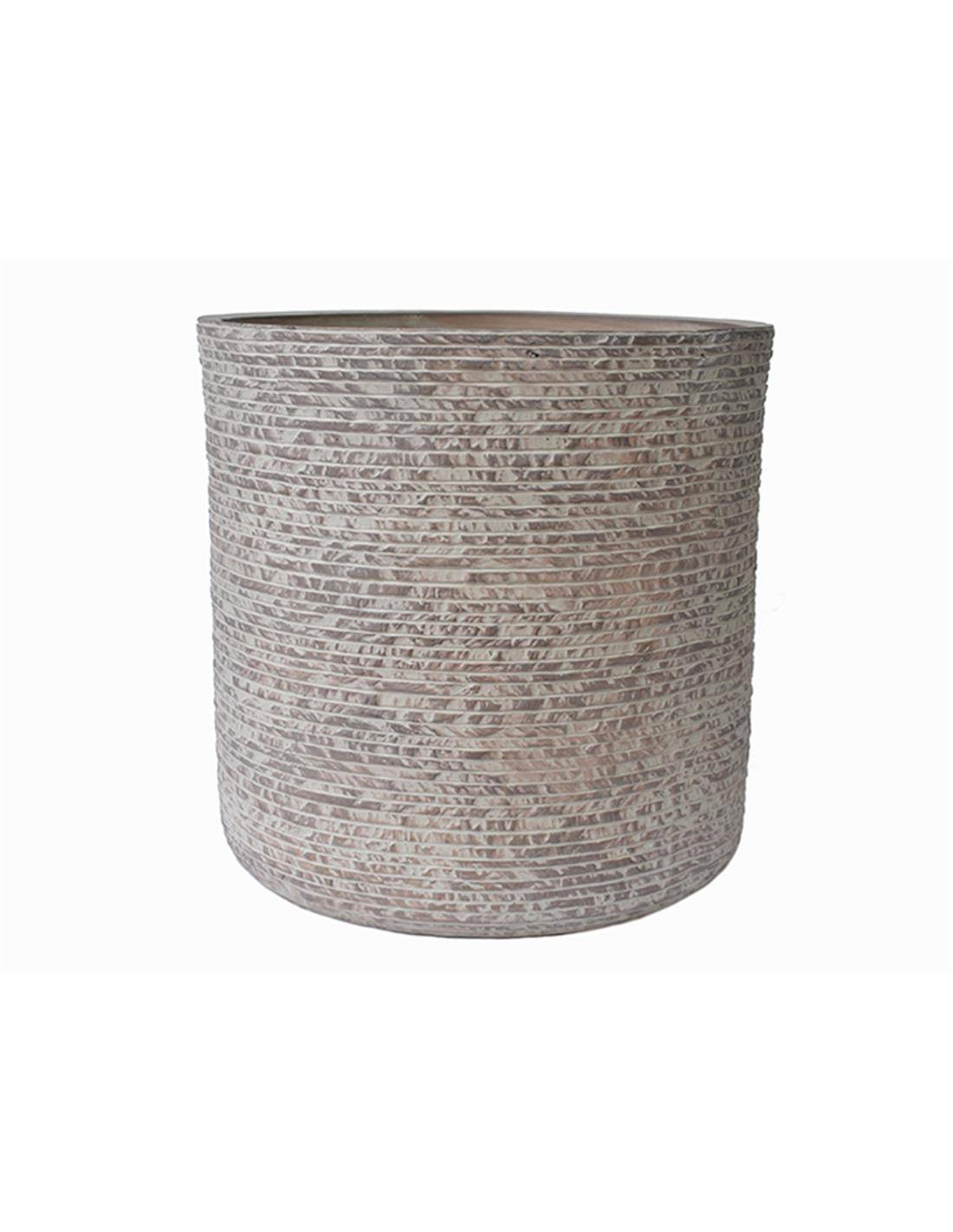 Γλάστρα fibreclay brick αν.καφέ χρ. Φ49Χ48,5- 00.03.34504