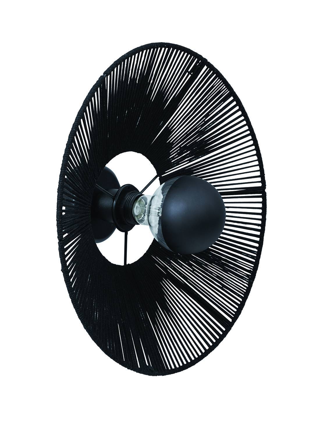 Απλίκα σχοινί μαύρη Ε27 Φ40