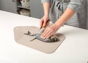 Aνοξείδωτο ατσάλινο μαχαίρι φιλεταρίσματος Terrestrial με ξύλινη λαβή 31cm