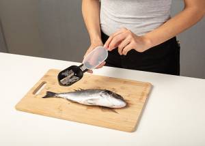 Εργαλείο απολέπισης ψαριών Acer με ανοξείδωτη λάμα και αποθηκευτικό χώρο 20cm