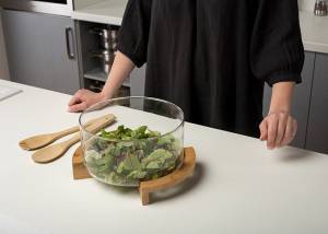 Σαλατιέρα με ξύλινη βάση Terrestrial 24cm