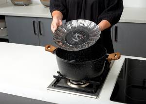 Ανοξείδωτο πτυσσόμενο καλάθι Acer για μαγείρεμα στον ατμό 28cm