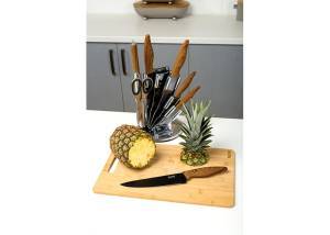 Ατσάλινα μαχαίρια με stone επίστρωση σε ακρυλική βάση σετ 8 τεμαχίων