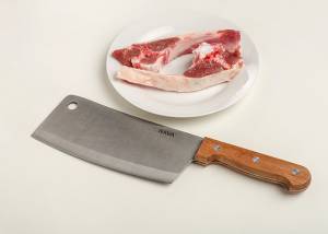 Aνοξείδωτος ατσάλινος μπαλτάς Terrestrial με ξύλινη λαβή 30cm