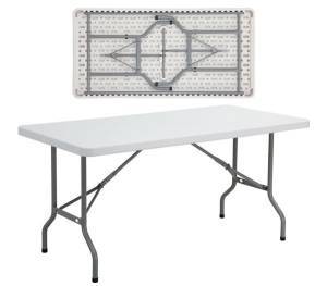 BLOW Τραπέζι Συνεδρίου - Catering Πτυσσόμενο, Μέταλλο Βαφή Γκρι, HDPE Άσπρο Ε-00011445 ΕΟ171