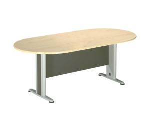 ΣΥΝΕΔΡΙΟΥ Τραπέζι Οβάλ Απόχρωση Dark Grey - Beech Ε-00013010 ΕΟ146