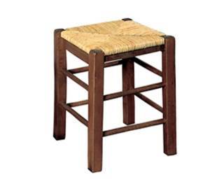 ΤΑΒΕΡΝΑΣ Σκαμπό Βοηθητικό, Οξιά Εμποτισμός Καρυδί, Κάθισμα Ψάθα Ρ-00003302 Ρ978,Ε2