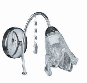 Απλίκα Μέταλλο χρώμιο Ε14 με γυαλί