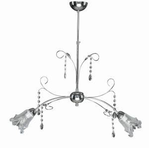 Φωτιστικό Πολύφωτο 2φ Μέταλλο χρώμιο/Γυαλί Ε14