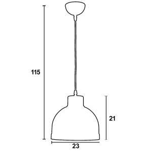 Φωτιστικό μονόφωτο αλουμίνιο χαλκός/πατίνα μαύρη Ε27 Φ23