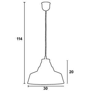 Φωτιστικό μονόφωτο αλουμίνιο μαύρο/πατίνα ασημί Ε27 Φ30