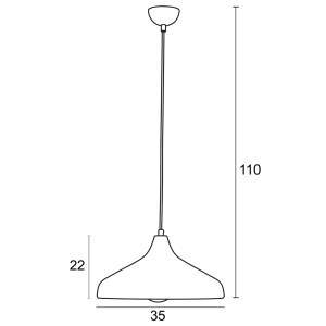Φωτιστικό μονόφωτο μέταλλο σε λευκό χρώμα  Ε27 Φ35