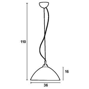 Φωτιστικό μονόφωτο γυαλί μαύρο Ε27 Φ36