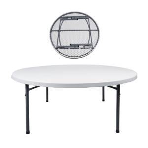 BLOW Τραπέζι Συνεδρίου - Catering Πτυσσόμενο, Μέταλλο Βαφή Γκρι, HDPE Άσπρο Ε-00012168 ΕΟ175