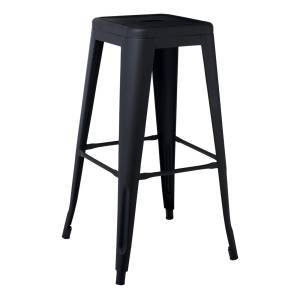 RELIX Σκαμπό Bar, Μέταλλο Βαφή Μαύρο Extra Matte Ε-00016384 Ε5190,1ΜW