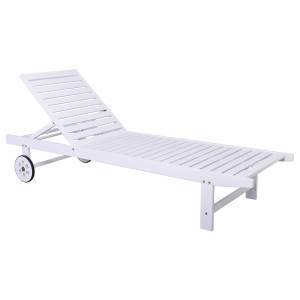 LUGANO Ξαπλώστρα Ξύλο Acacia, Απόχρωση Άσπρο Ε-00021505 Ε229,2