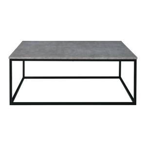 TEXAS Τραπεζάκι Σαλονιού Καθιστικού, Μέταλλο Βαφή Μαύρο - Cement Ε-00022497 ΕΜ744