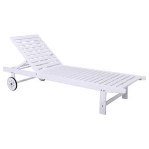 LUGANO Ξαπλώστρα Ξύλο Acacia, Απόχρωση Άσπρο Ε-00021505 Ε229,2