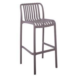 MODA Σκαμπό Bar Στοιβαζόμενη PP - UV Mocha Ε-00024296 Ε3802,3