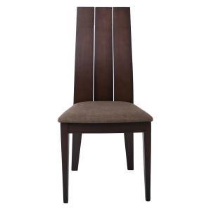 SAMBER Καρέκλα, Οξιά Καρυδί Burn Beech, Ύφασμα Καφέ Ε-00013021 Ε7867,1