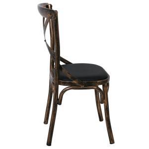 MARLIN Καρέκλα Μέταλλο Βαφή Black Gold, PU Μαύρο Ε-00017798 Ε5147